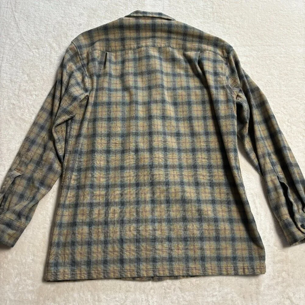 Pendleton Mens Board Shirt Jac Flannel Button Down Size Medium Plaid Long Sleeve - Picture 10 of 16